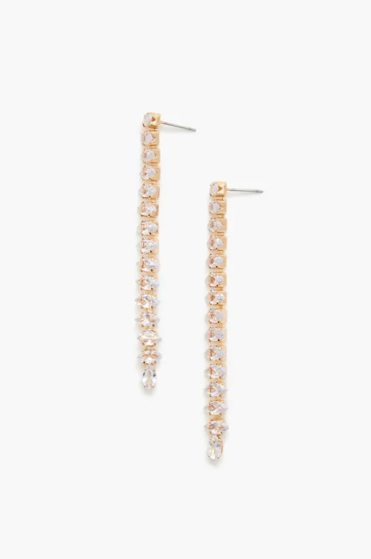 Rhinestone Drop Earrings sold by Urban Planet