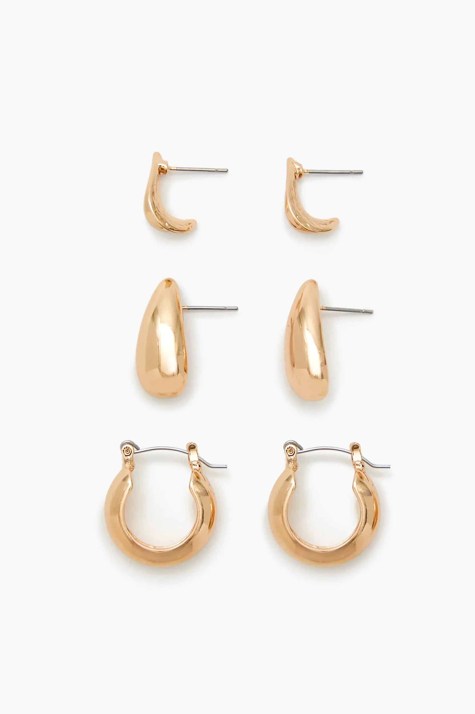 Geo Hoop Earring Set (3 Pairs) sold by Urban Planet