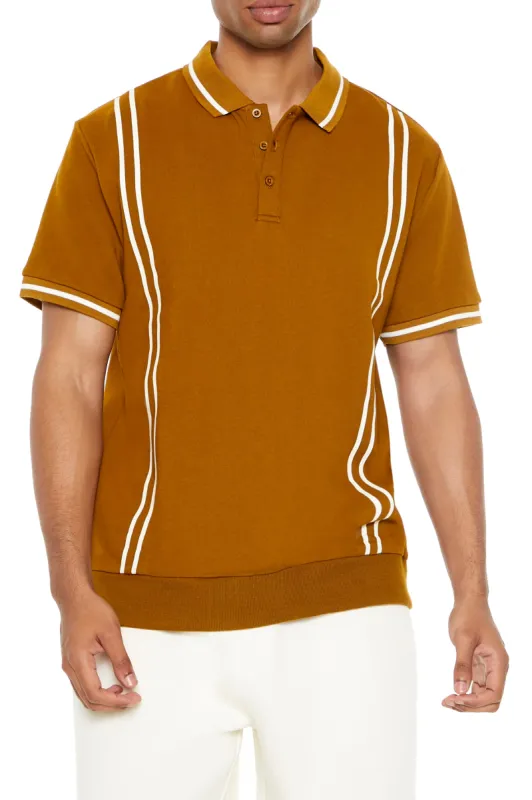Striped Trim Polo T-Shirt sold by Urban Planet