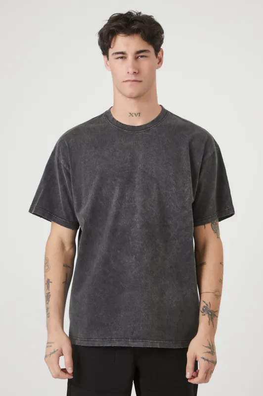 Mineral Wash Crewneck T-Shirt sold by Urban Planet