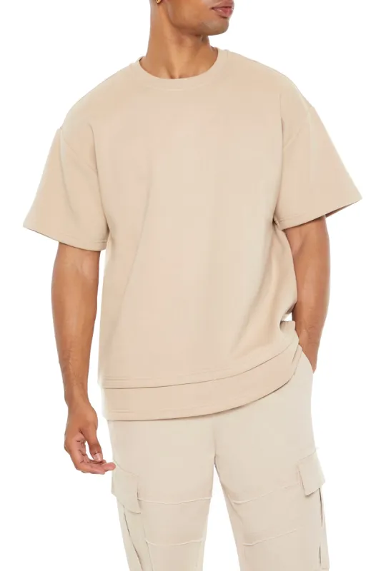 Layered Short Sleeve Sweatshirt made by Forever 21