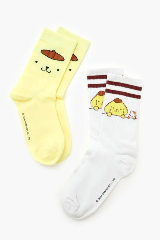 Pompompurin Crew Socks (2 Pack) made by Forever 21