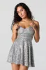 Sequin Cut-Out Mini Skater Dress sold by Urban Planet