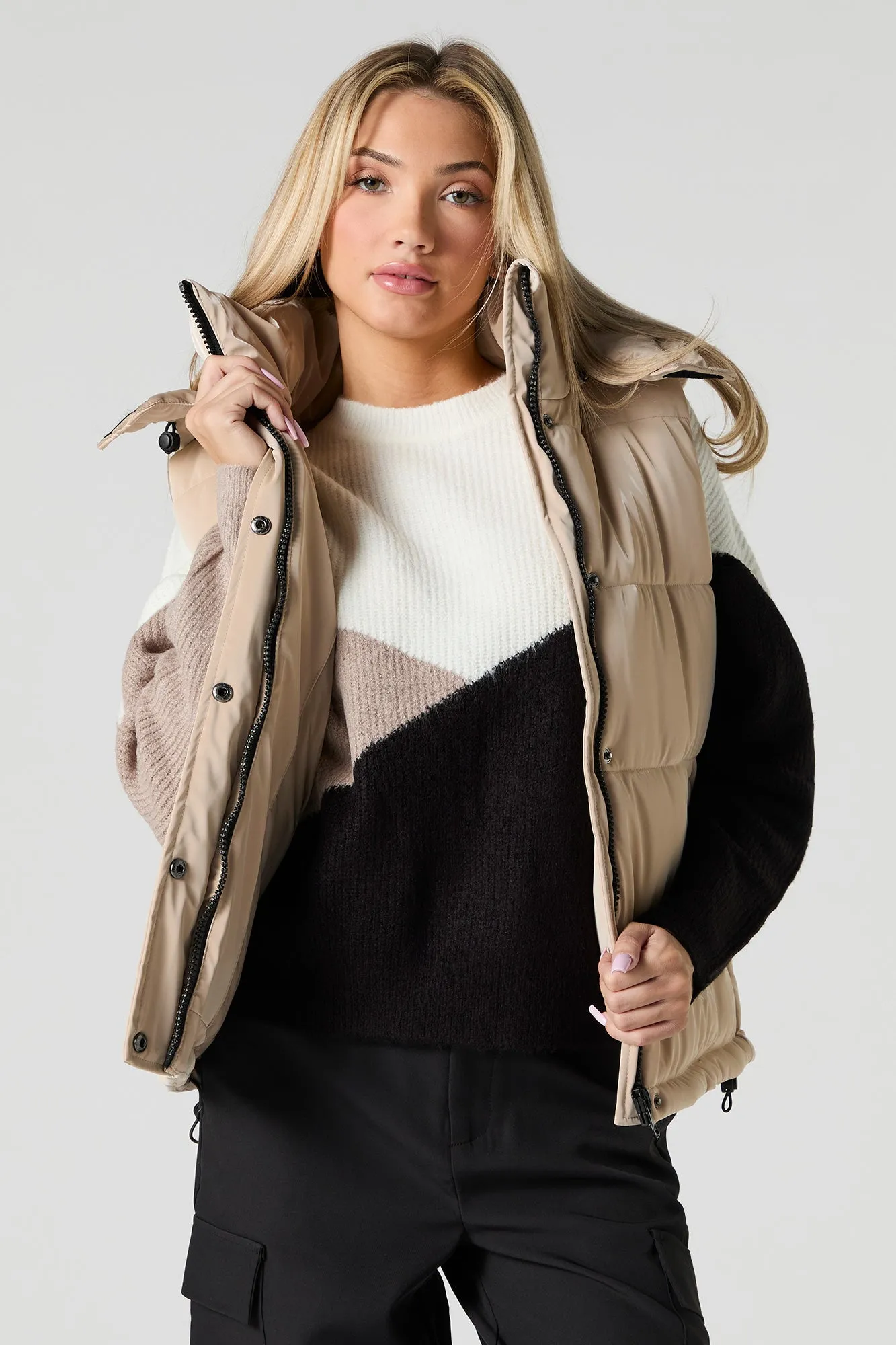 Hooded Puffer Vest sold by Urban Planet product image thumbnail 5