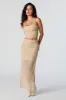 Sparkle Mesh Ruched Slit Midi Skirt sold by Urban Planet