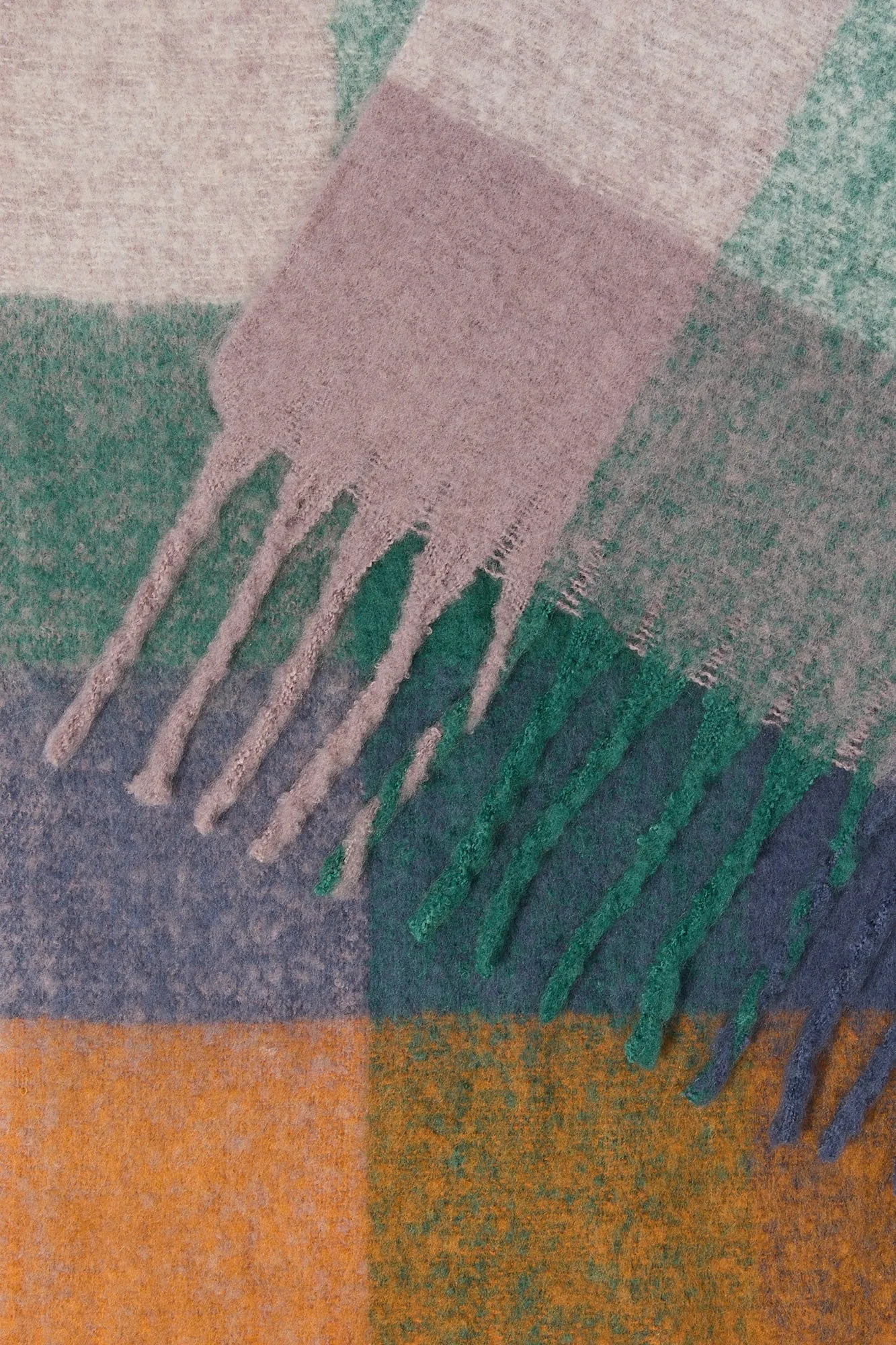 Plaid Chunky Fringe Scarf sold by Urban Planet