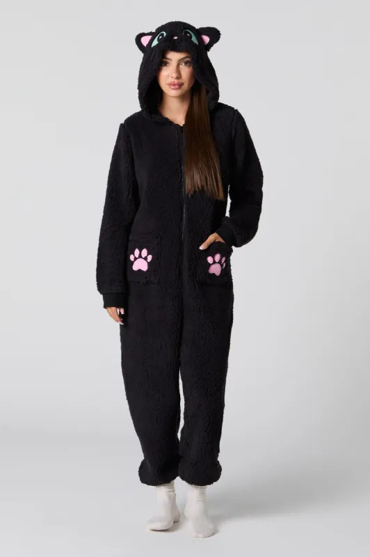 3D Cat Sherpa Onesie made by Stitches