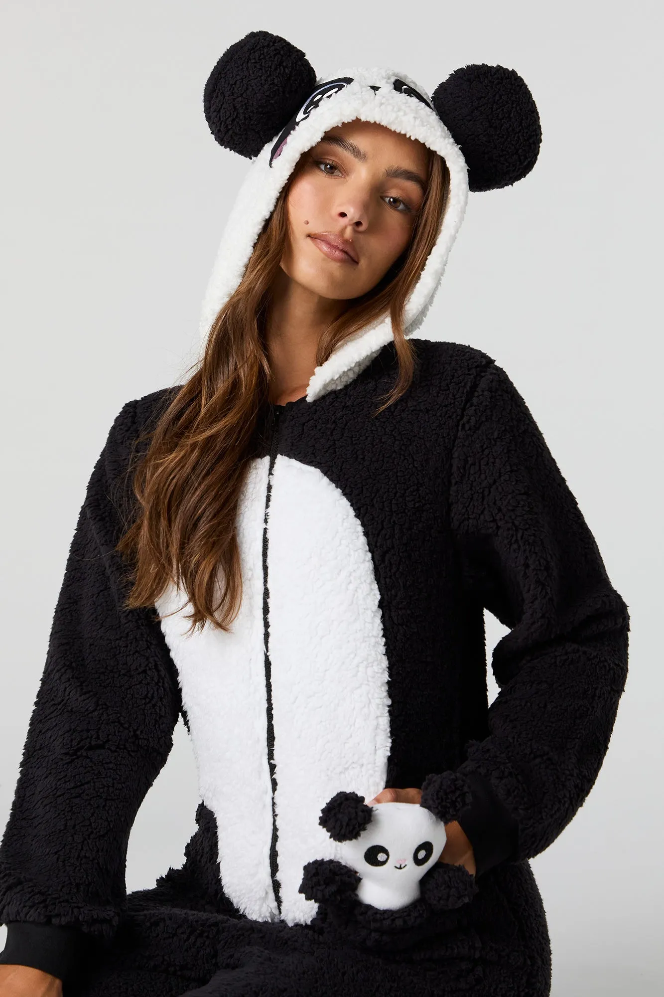 3D Panda Sherpa Onesie sold by Urban Planet