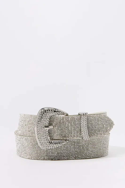 Rhinestone Western Buckle Belt sold by Urban Planet