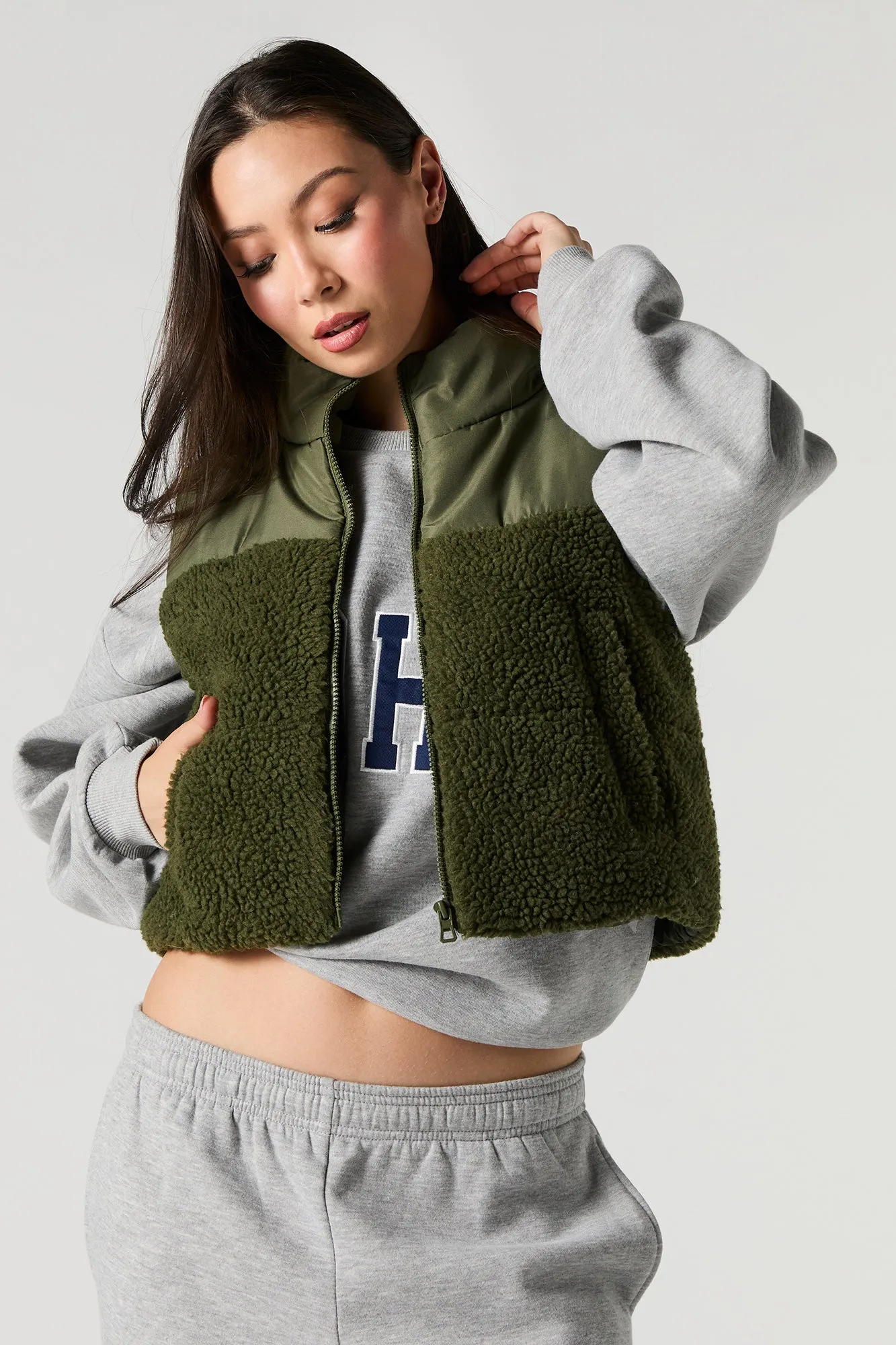 Sherpa Puffer Vest sold by Urban Planet