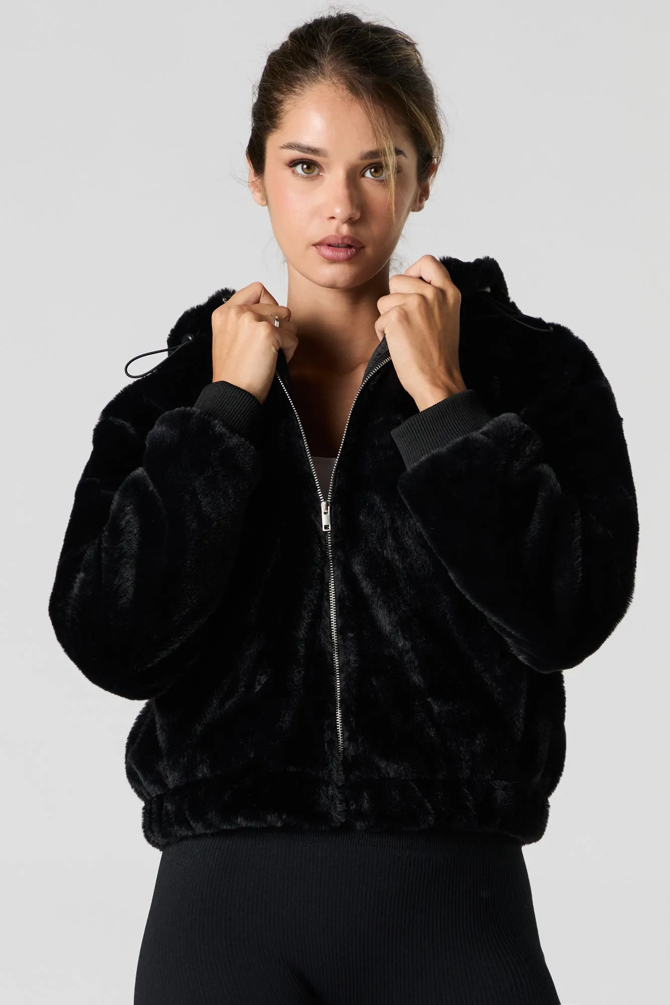 Faux Fur Zip-Up Jacket sold by Urban Planet product image thumbnail 4