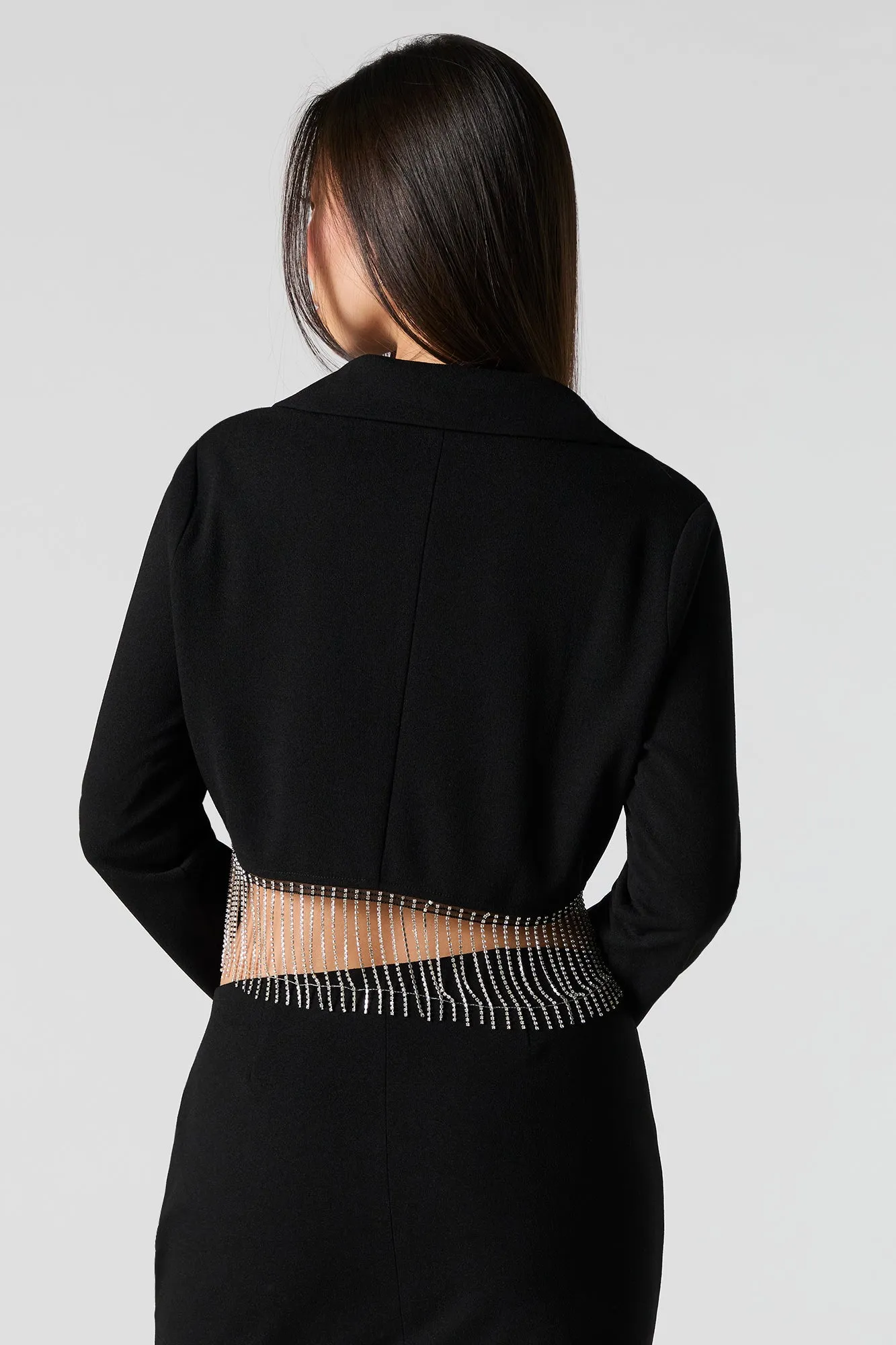 Blazer écourté garni de pierres du Rhin sold by Urban Planet product image thumbnail 2