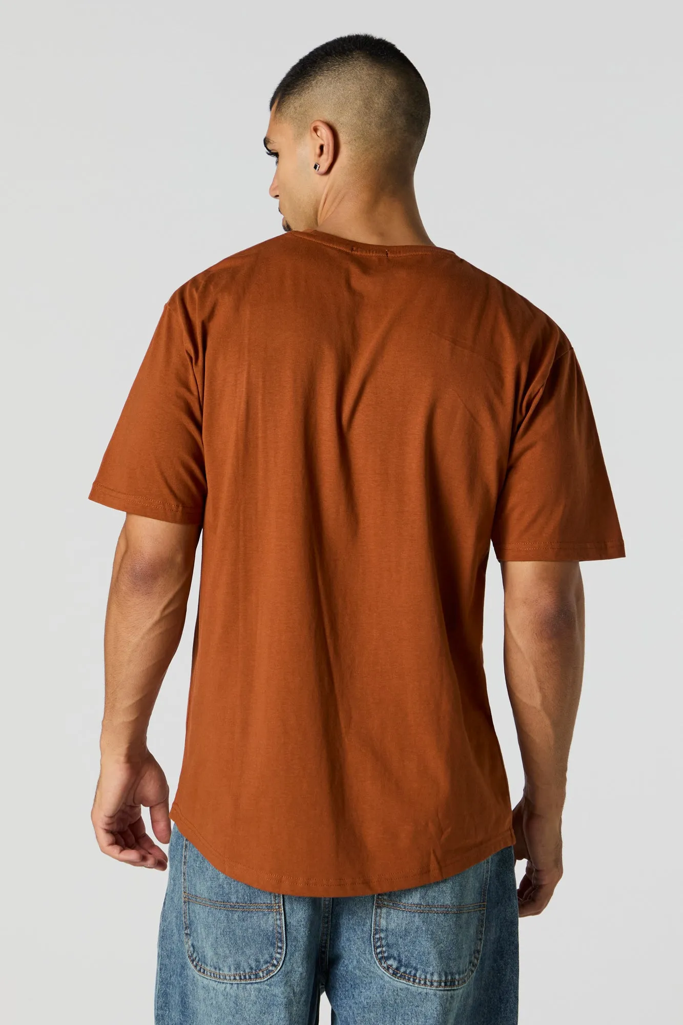 Curved Hem T-Shirt sold by Urban Planet product image thumbnail 3