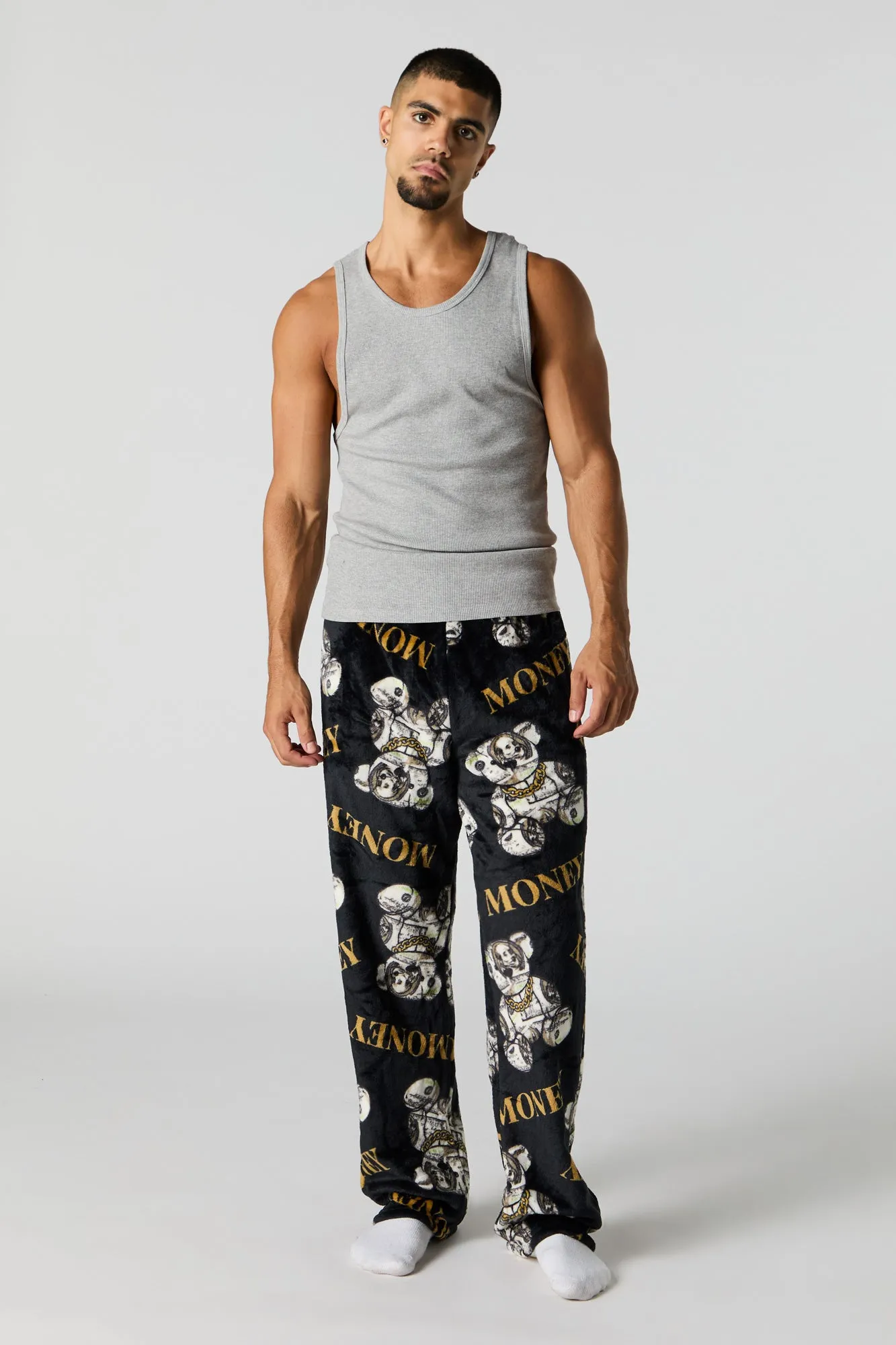 Pantalon de pyjama en peluche imprimée sold by Urban Planet product image thumbnail 5