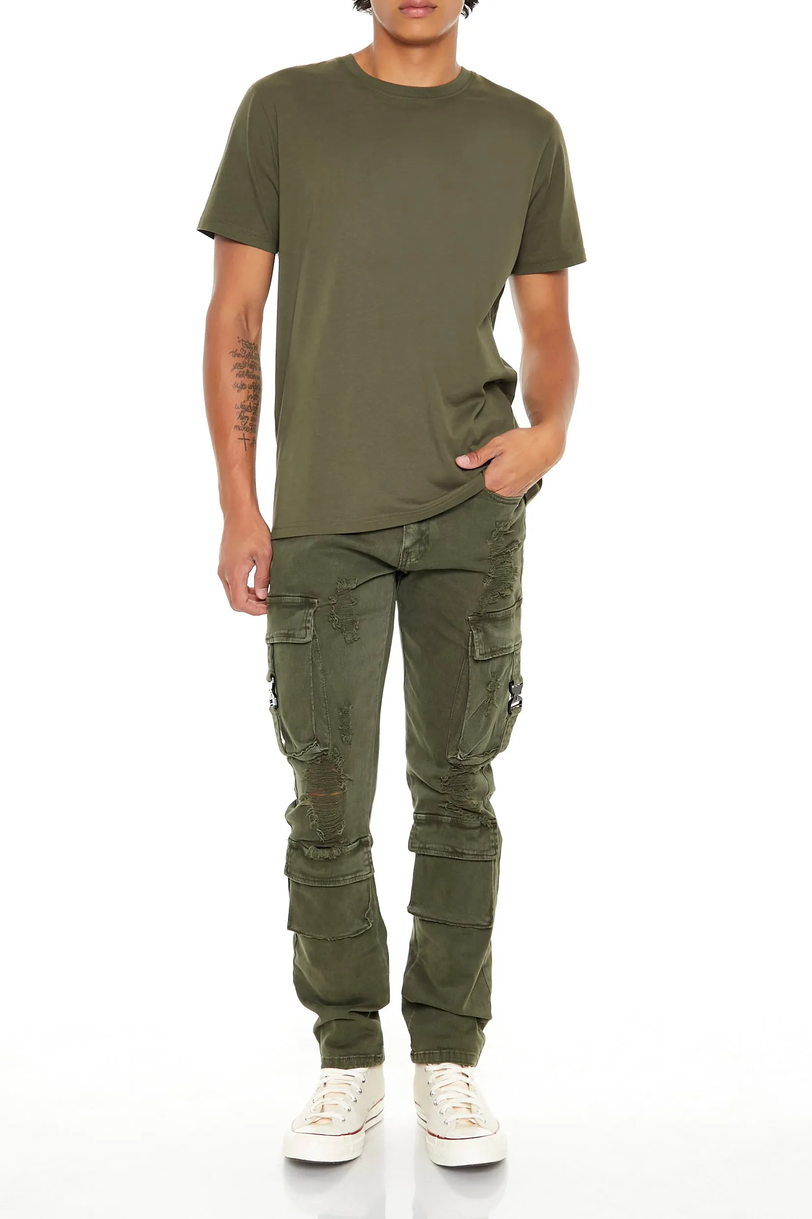 Distressed Utility Cargo Jean sold by Urban Planet product image thumbnail 2