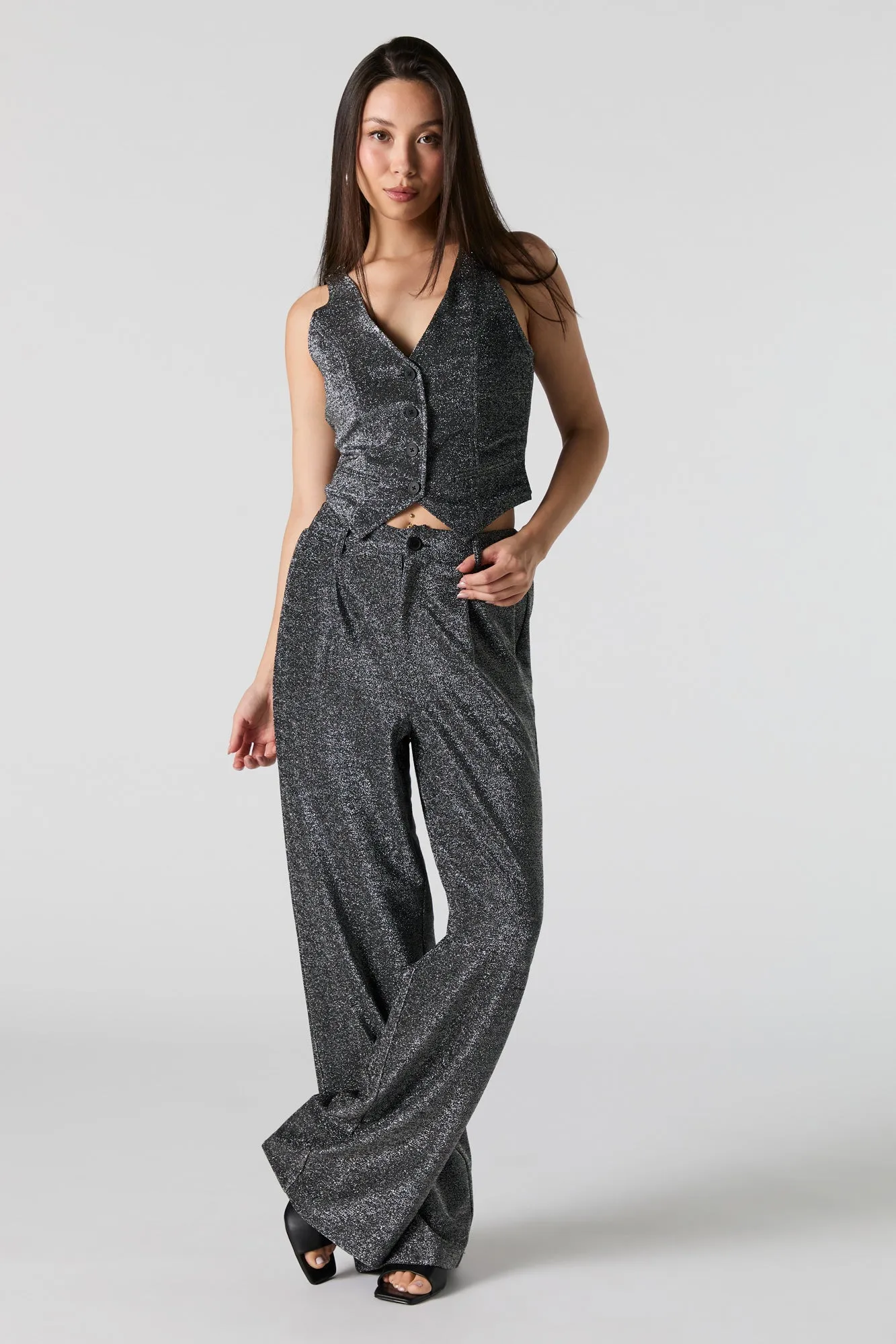 Robe-pantalon scintillant à jambes larges sold by Urban Planet product image thumbnail 4