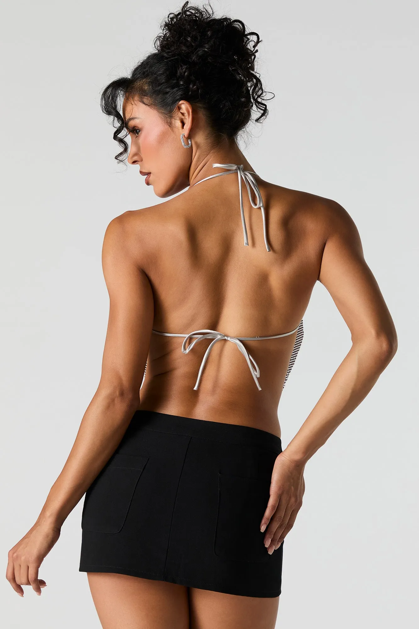 Metal Rhinestone Cowl Neck Top sold by Urban Planet product image thumbnail 2