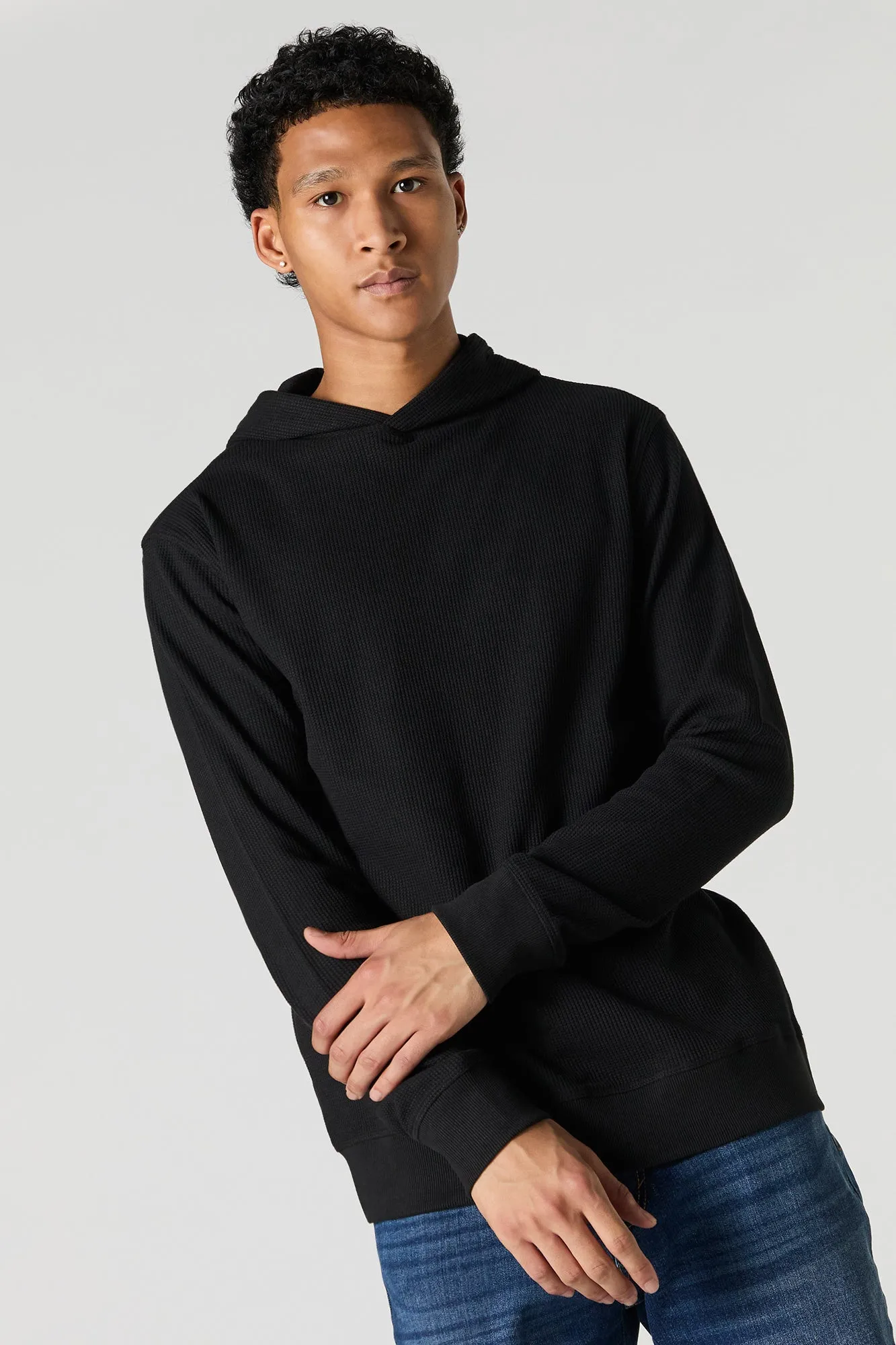 Haut à capuchon en tricot thermique sold by Urban Planet product image thumbnail 4