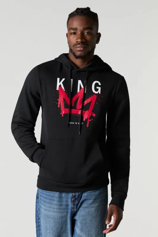 King Graphic Fleece Hoodie sold by Urban Planet