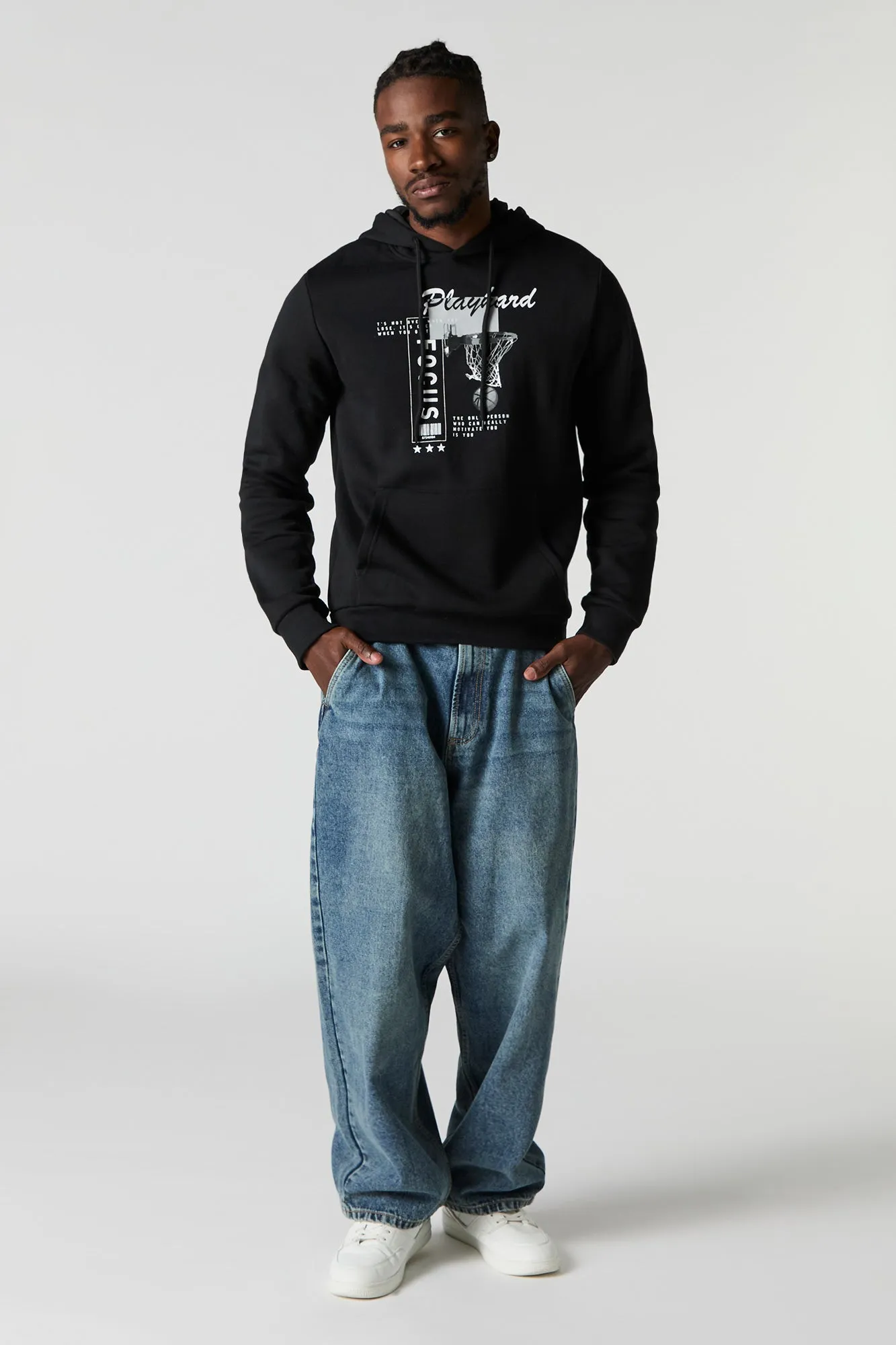 Play Hard Graphic Fleece Hoodie sold by Urban Planet product image thumbnail 3