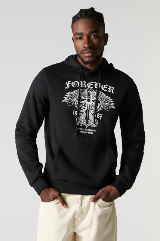 Forever 1987 Graphic Fleece Hoodie sold by Urban Planet