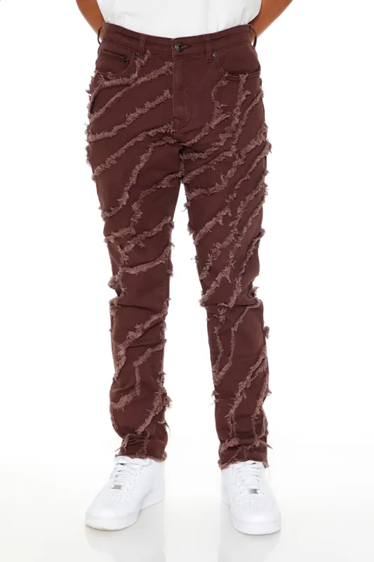 Jean mi-taille étroit avec franges sold by Urban Planet