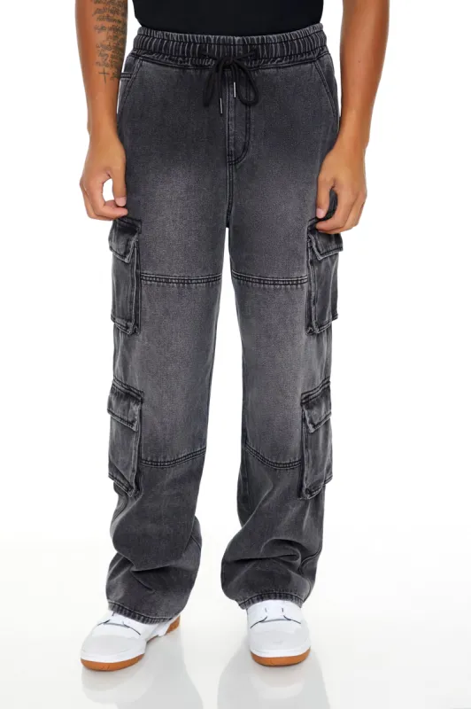 Jean cargo à jammbe droite avec taille coulissante sold by Urban Planet