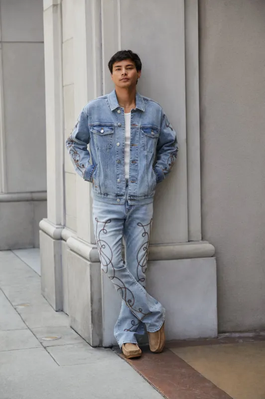 Western Embroidered Flare Jean sold by Urban Planet