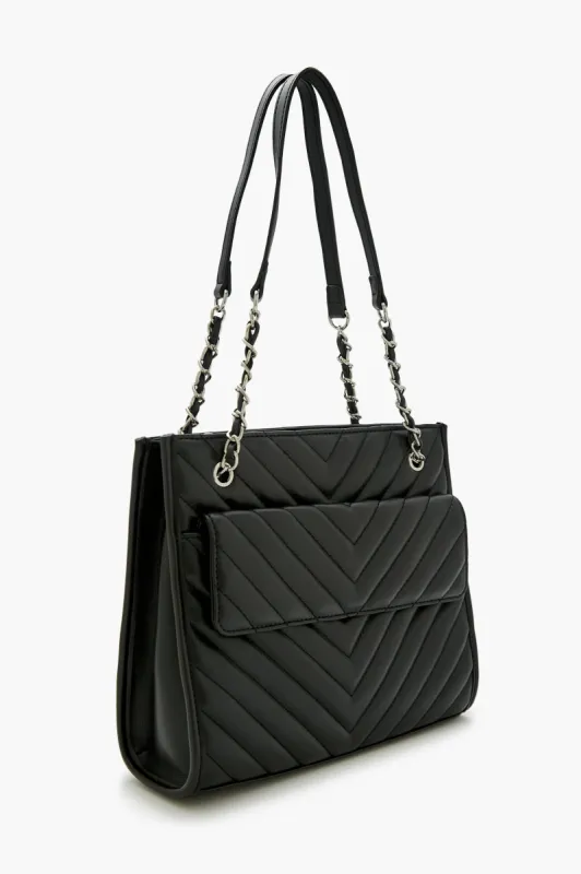 Quilted Faux Leather Tote Bag sold by Urban Planet