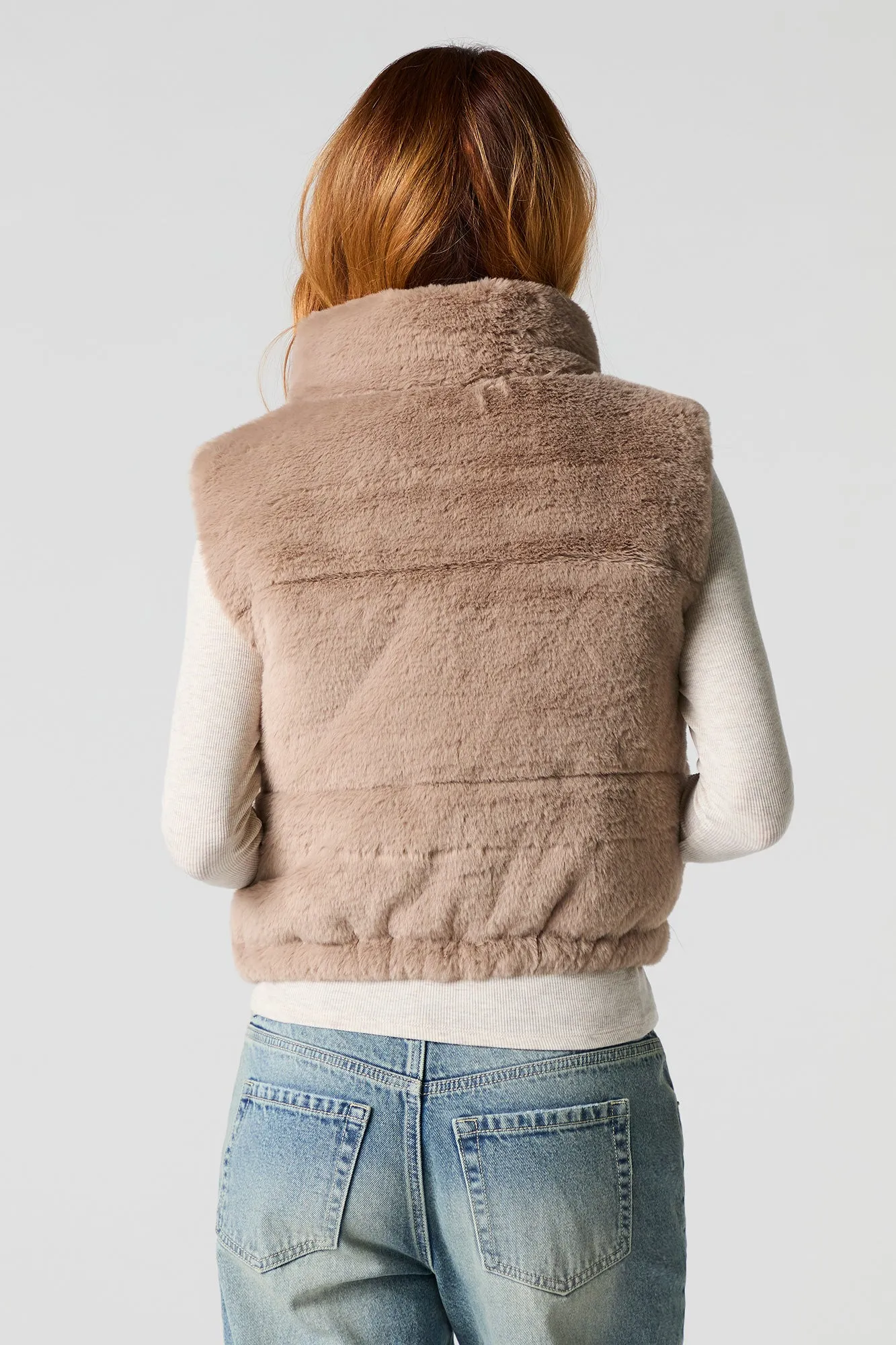 Faux Fur Puffer Vest sold by Urban Planet product image thumbnail 2