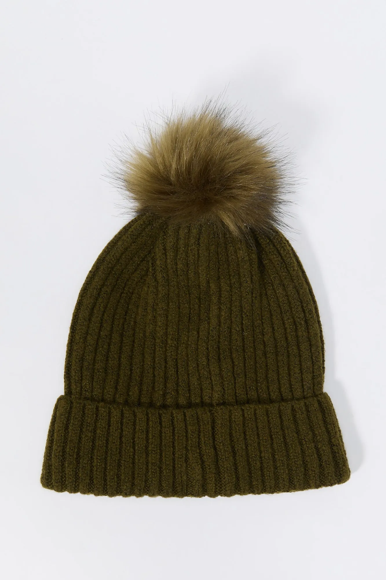 Ribbed Knit Beanie with Pom Pom sold by Urban Planet product image thumbnail 4