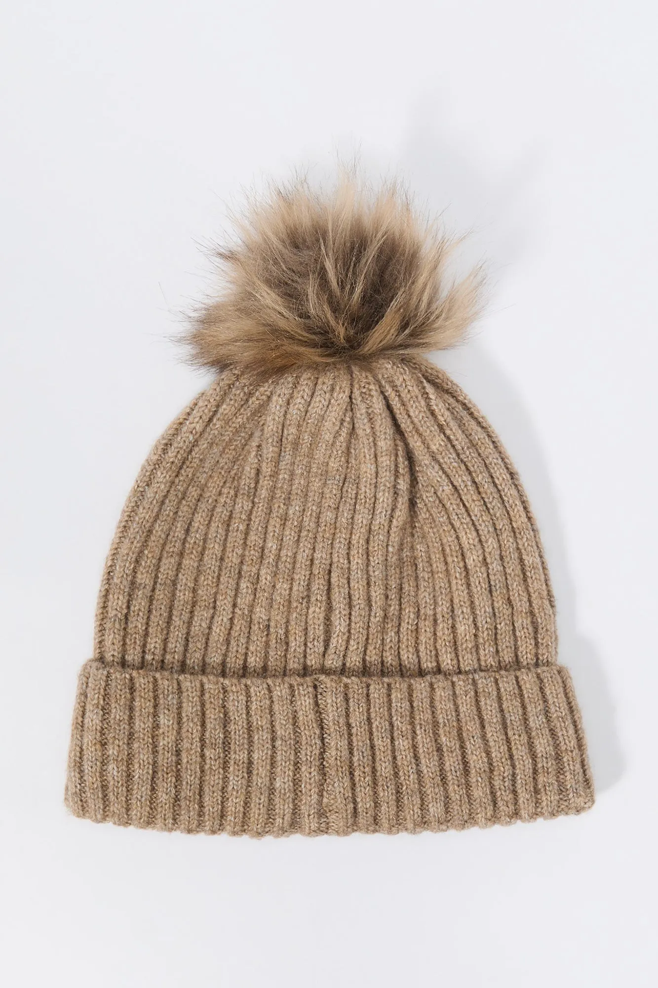 Ribbed Knit Beanie with Pom Pom sold by Urban Planet product image thumbnail 3
