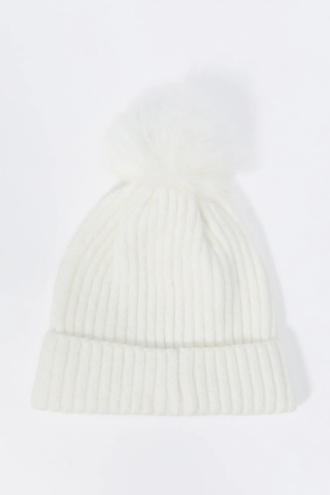Ribbed Knit Beanie with Pom Pom sold by Urban Planet product image thumbnail 2