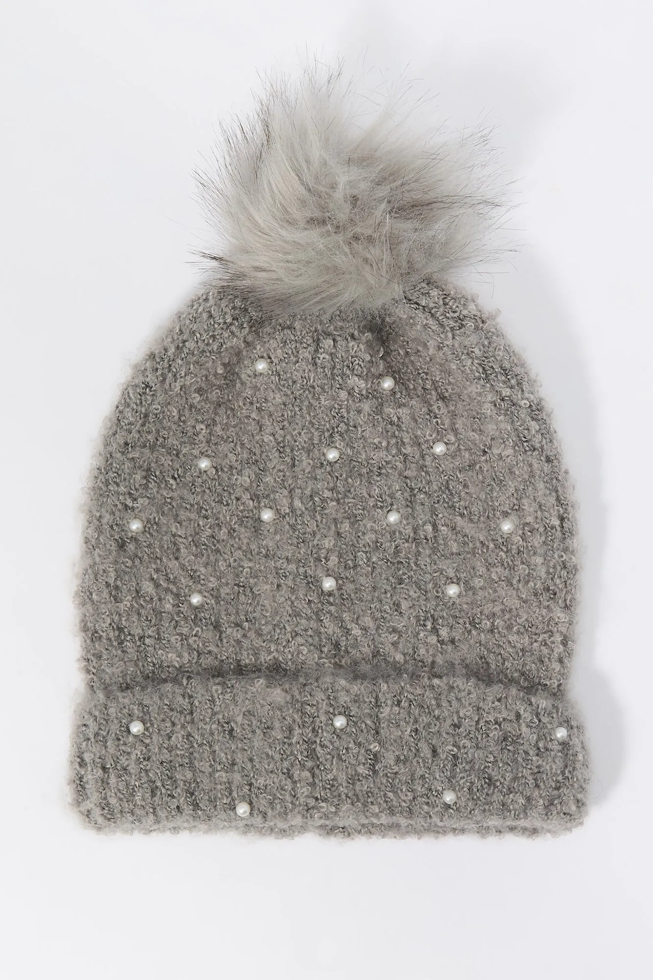 Pearl Knit Beanie with Pom Pom sold by Urban Planet product image thumbnail 5