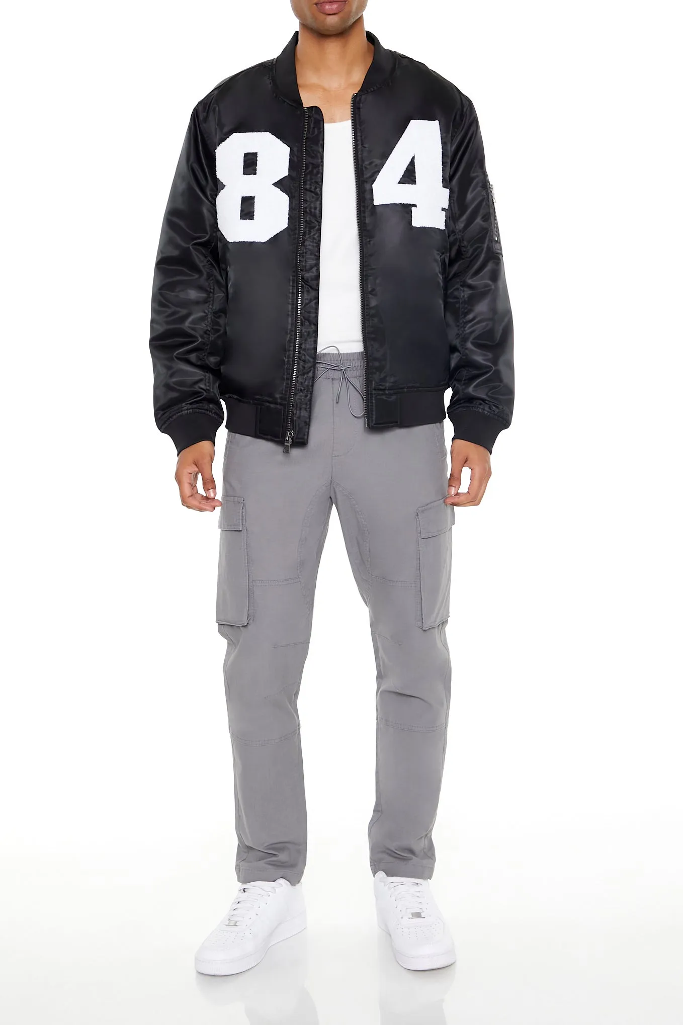 Blouson aviateur avec empiècement 84 en chenille sold by Urban Planet product image thumbnail 2