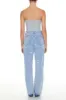 Heart Embroidered High Rise Straight Leg Jean sold by Urban Planet