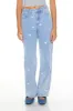 Heart Embroidered High Rise Straight Leg Jean sold by Urban Planet