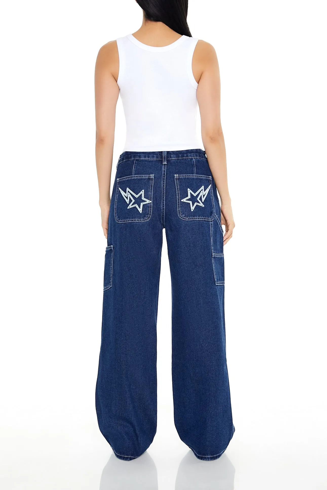 Star Embroidered Carpenter Jean sold by Urban Planet product image thumbnail 3