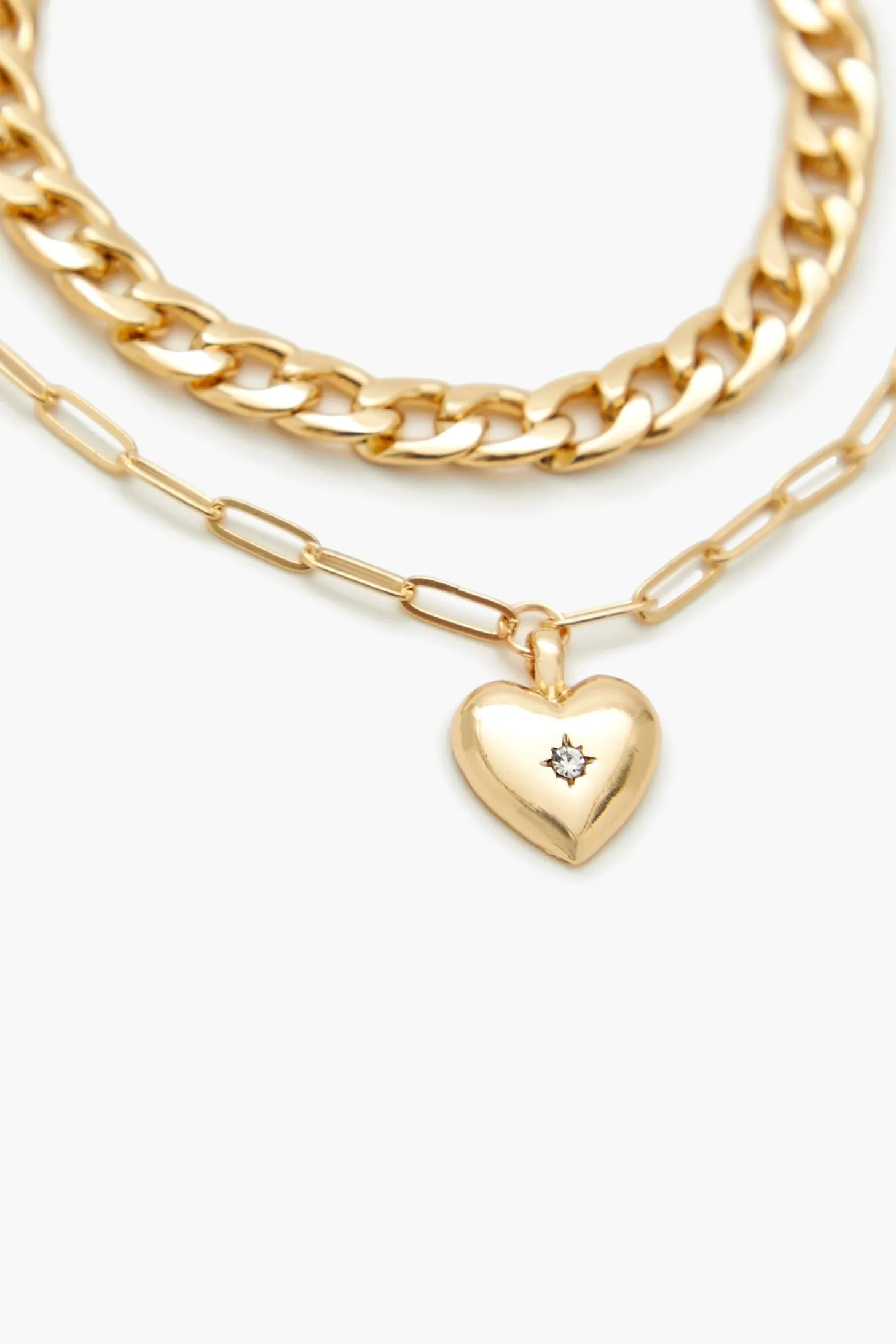 Ensemble de bracelets avec breloque Coeur en pierres du Rhin (Paquet de 2) sold by Urban Planet product image thumbnail 3