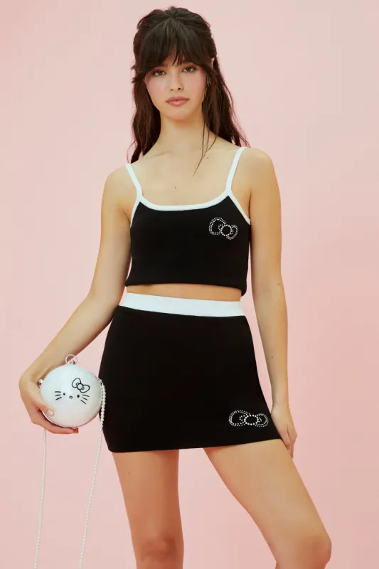 Camisole en tricot à imprimé Hello Kitty avec pierres du Rhin sold by Urban Planet