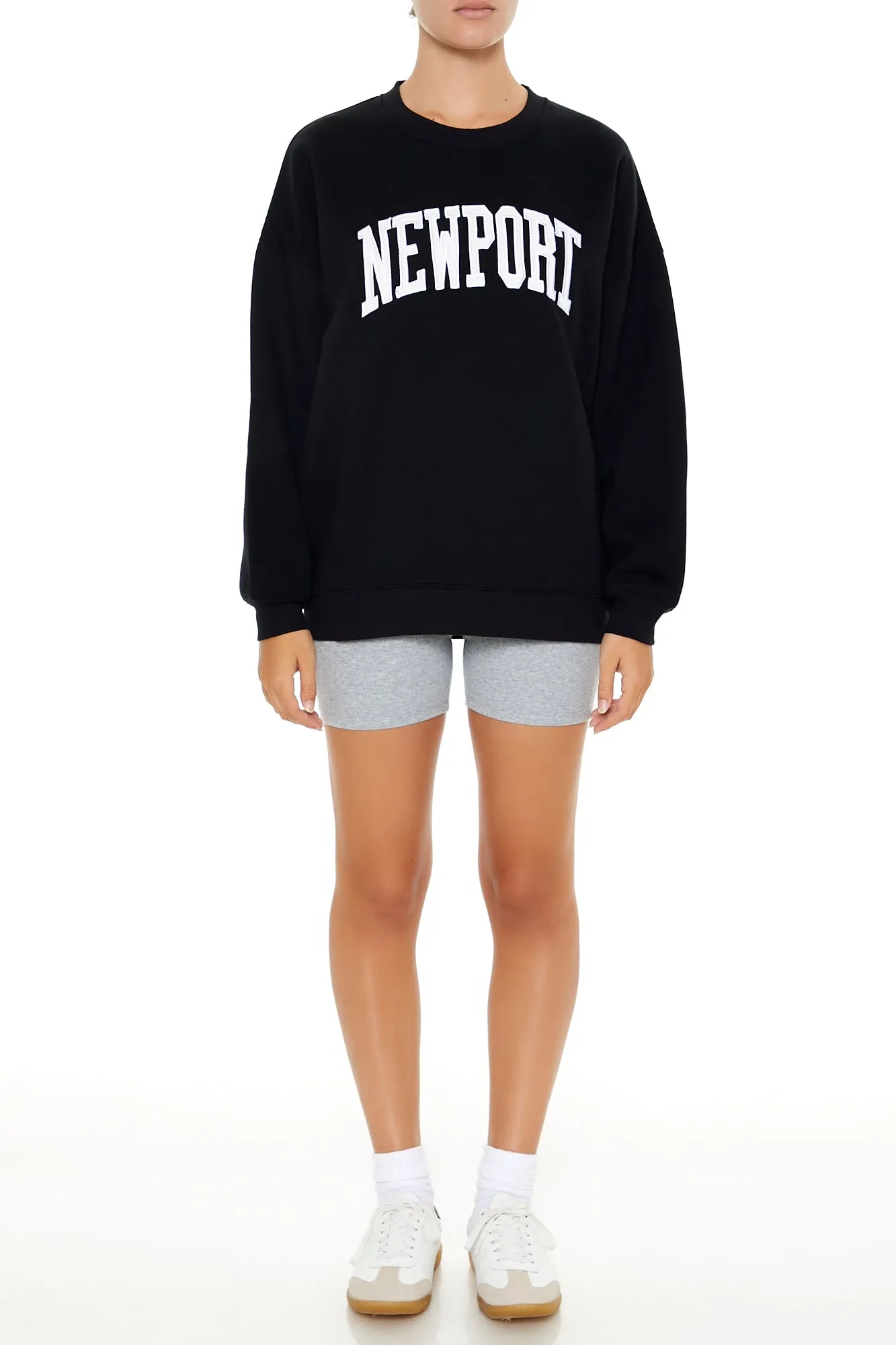 Newport Embroidered Fleece Sweatshirt sold by Urban Planet product image thumbnail 2
