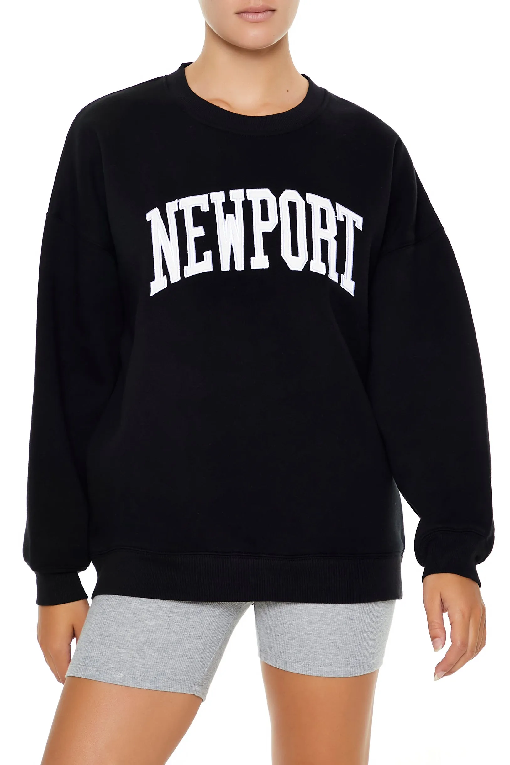 Newport Embroidered Fleece Sweatshirt sold by Urban Planet