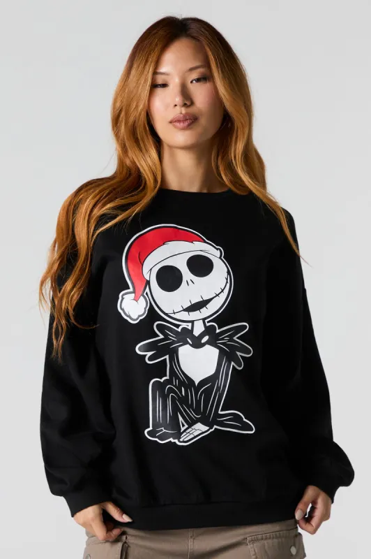 Jack Skellington Graphic Fleece Christmas Sweatshirt made by Stitches
