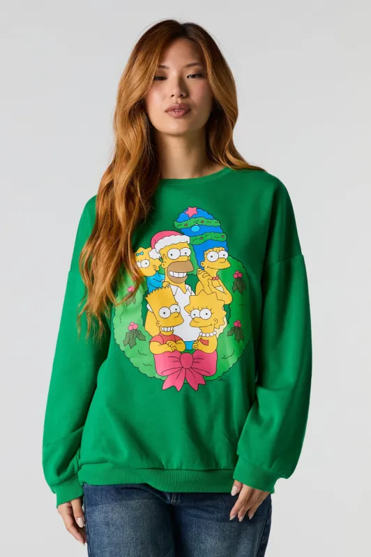 The Simpsons Graphic Fleece Christmas Sweatshirt sold by Urban Planet