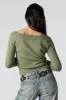 V-Neck Off Shoulder Sweater sold by Urban Planet