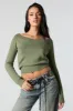 V-Neck Off Shoulder Sweater sold by Urban Planet