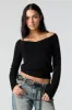 V-Neck Off Shoulder Sweater sold by Urban Planet