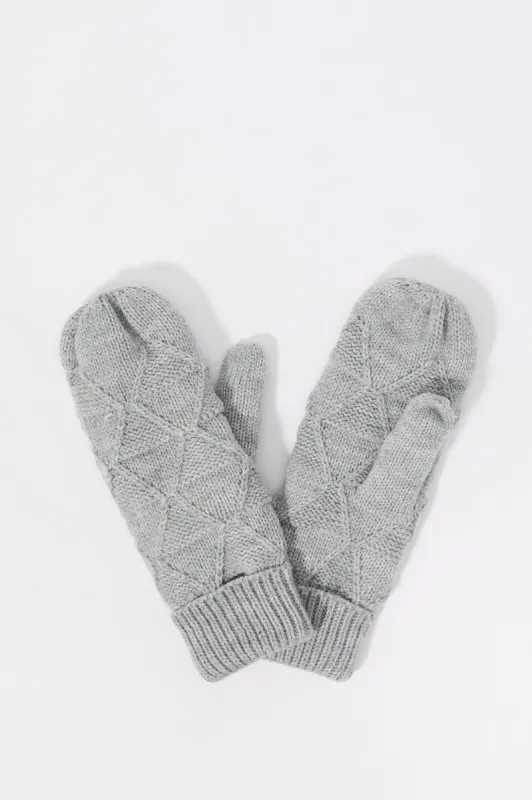Diamond Knit Mittens sold by Urban Planet