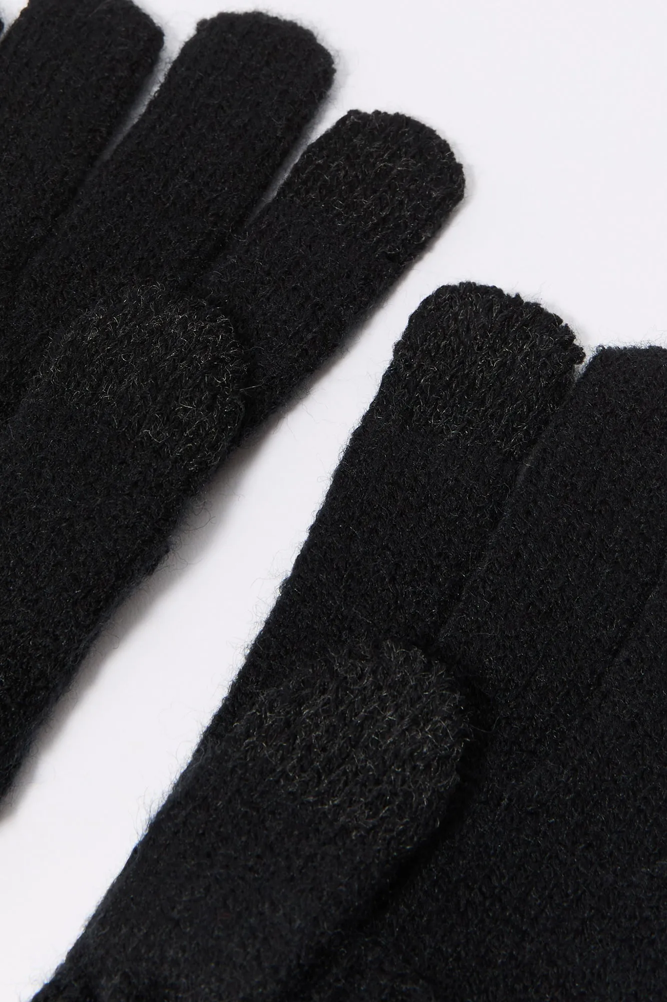 Ribbed Knit Overlay Touch Screen Gloves sold by Urban Planet product image thumbnail 4