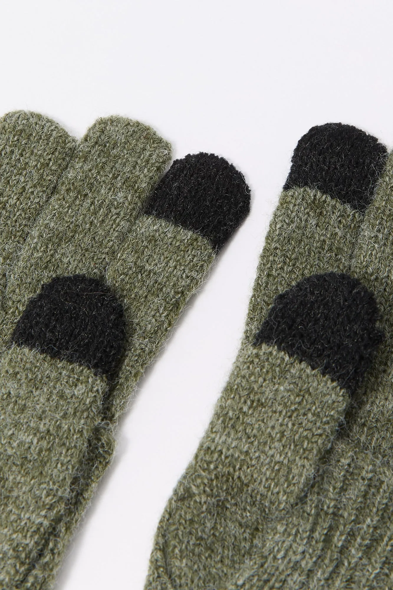 Ribbed Knit Overlay Touch Screen Gloves sold by Urban Planet product image thumbnail 2